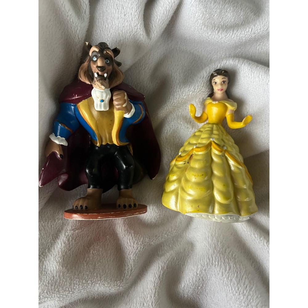 Disney Beauty and the Beast Belle Figurine Set PVC Yellow Blue